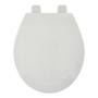 ASIENTO PARA BAÑO REDONDO MADERA BLANCO PERMAJUSTE Y BISAGRAS AJUSTABLES