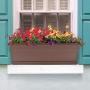 MACETA JARDINERA DE PLÁSTICO RECTANGULAR EXTRA GRANDE CHOCOLATE 60.3 CM CON BASE