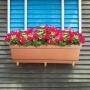 MACETA JARDINERA DE PLÁSTICO CUADRADA EXTRA GRANDE TERRACOTA 24 PULGADAS