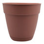 MACETA DE PLÁSTICO REDONDA MEDIANA TERRACOTA 30.3 CM CON PLATO PARA INTERIOR Y EXTERIOR