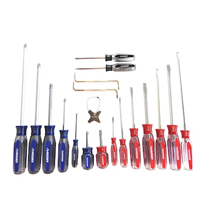 JUEGO DE DESARMADORES PLANO, PHILLIPS Y TORX 19 PIEZAS