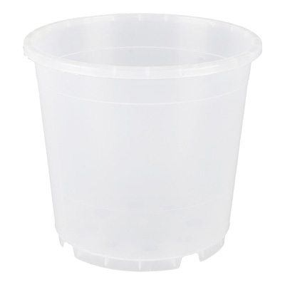 MACETA DE PLÁSTICO REDONDA CHICA TRANSPARENTE 17 CM PARA ORQUÍDEAS