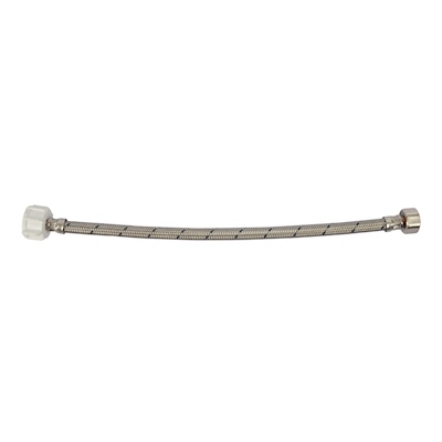 CONECTOR FLEXIBLE PARA SANITARIO 1/2 X 7/8 DE PULGADA PLATA COFLEX 3 PIEZAS