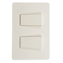 2 APAGADORES SENCILLOS CON PLACA DE PARED INCLUIDA BLANCO
