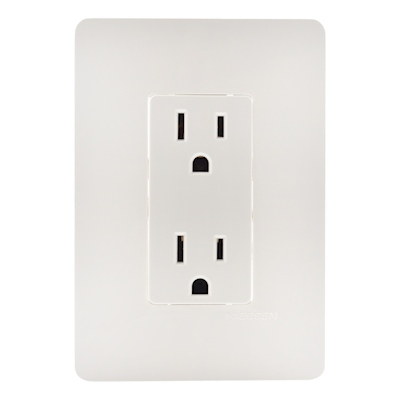 CONTACTO DÚPLEX CON PLACA DE PARED INCLUIDA BLANCO