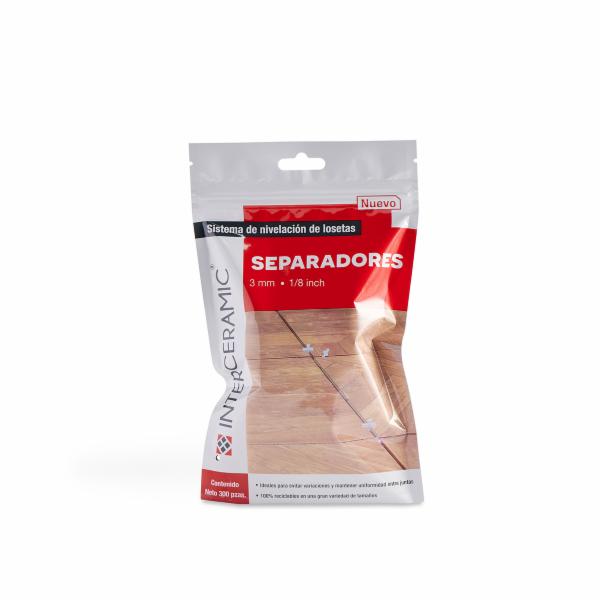 SEPARADOR PARA PISOS 3 MM PLÁSTICO BLANCO