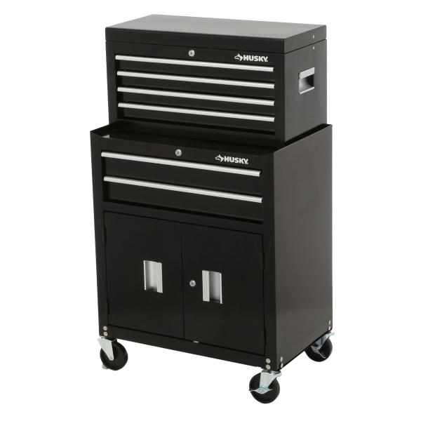 GABINETE PARA HERRAMIENTAS DE ACERO 6 CAJONES CON RUEDAS Y CERRADURA 114 X 68 CM