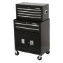 GABINETE PARA HERRAMIENTAS DE ACERO 6 CAJONES CON RUEDAS Y CERRADURA 114 X 68 CM
