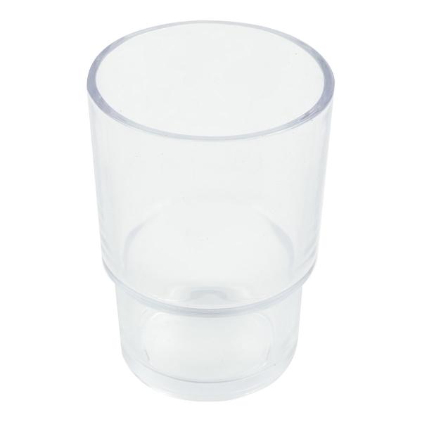 VASO CEPILLERO DE VIDRIO TRANSPARENTE FLOWELL