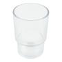 VASO CEPILLERO DE VIDRIO TRANSPARENTE FLOWELL