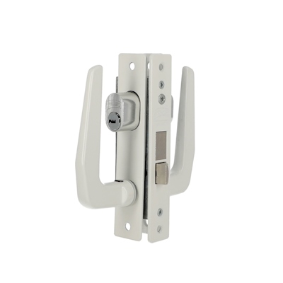 CERRADURA PARA PERFILES DE ALUMINIO 549 DE ALTA SEGURIDAD REVERSIBLE BLANCO