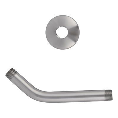 BRAZO PARA REGADERA EN ACERO INOXIDABLE NÍQUEL CEPILLADO ANTICORROSIÓN