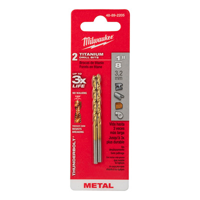 BROCA PARA METAL DE 1/8 DE PULGADA 2 PIEZAS