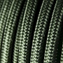 CABLE ELÉCTRICO TEXTIL CALIBRE 18 AWG VERDEMILITAR 1M DECORATIVO