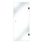 CANCEL PARA BAÑO ABATIBLE VIDRIO TRANSPARENTE 80 X 190 CM HERRAJES SATÍN