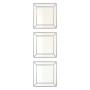 SET ESPEJOS CUADRADOS CON MARCO PLATEADO 2 X 25 X 25 CM 3 PIEZAS