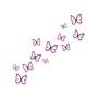 MARIPOSAS 3D PARA PARED DISEÑO CONTORNO MORADO Y ROSA 12 PIEZAS