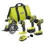 ONE+ 18V COMBO KIT DE 4 HERRAMIENTAS CON BATERÍAS DE 1.5 AH Y 4.0 AH Y CARGADOR