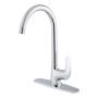 LLAVE PARA FREGADERO MONOMANDO CROMO MANERAL TIPO PALANCA 14" CONTROL PRECISO