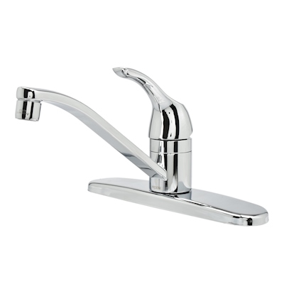 LLAVE PARA FREGADERO MONOMANDO CROMO MANERAL TIPO PALANCA 8" 3 ORIFICIOS