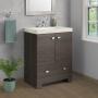 MUEBLE PARA BAÑO A PISO HOLLYBROOK 24" OLMO OSCURO EN TERMOFORMADO CON LAVABO MAUI CON BLANCO
