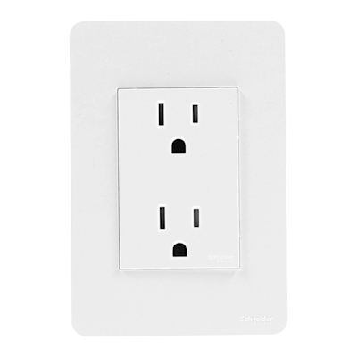 CONTACTO DÚPLEX CON PLACA 12 X 8.3 X 2.7 CM BLANCO ORION SCHNEIDER ELECTRIC