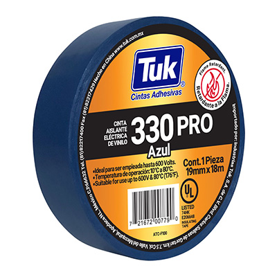 CINTA AISLANTE ELÉCTRICA PARA EMPALMES Y PROTECCIÓN DE CABLES DE VINILO 19 MM X 18 M AZUL