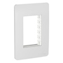 PLACA DE 3 MÓDULOS ABS PLATA