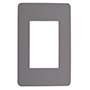 PLACA RECTANGULAR DE 3 MÓDULOS PLÁSTICO PLATA