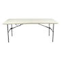 MESA PLEGABLE RECTANGULAR 180 X 75 CM PLÁSTICO BEIGE