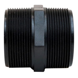 NIPLE CORTO DE 2" DE POLIPROPILENO NEGRO