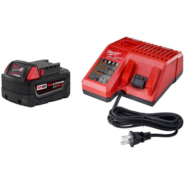 KIT DE BATERIA Y CARGADOR XC5.0 MILWAUKEE M18
