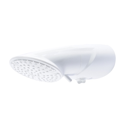REGADERA ELECTRICA MULTITEMPERATURAS CIRCULAR TERMOPLASTICO BLANCO AHORRADOR DE AGUA