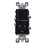 INTERRUPTOR Y RECEPTÁCULO NEGRO LEVITON