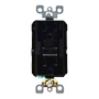 CONTACTO DÚPLEX ICFT NEGRO LEVITON