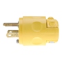 CLAVIJA ENTRADA RECTA 15 AMPERES 125 VOLTS AMARILLA LEVITON