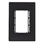 PLACA DE PARED DE 3 MÓDULOS NEGRO