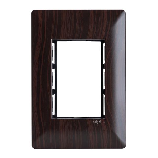 PLACA DE PARED DE 3 MÓDULOS WENGUÉ