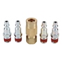 JUEGO DE COPLES Y CONECTORES 1/4 X 1/4" 5 PIEZAS