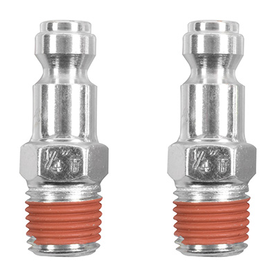 TAPÓN AUTO MACHO ACERO 1/4 NPT X 1/4 2 PIEZAS