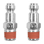 TAPÓN AUTO MACHO ACERO 1/4 NPT X 1/4 2 PIEZAS