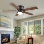 VENTILADOR DE TECHO HUGGER 52" PARA INTERIOR BRONCE