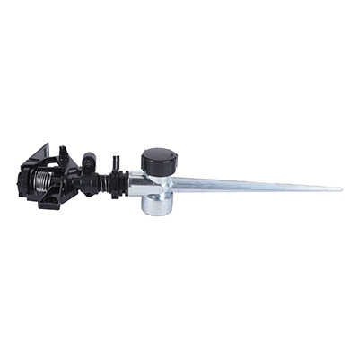 ASPERSOR DE PLASTICO CON ESTACA EN ZINC ORBIT
