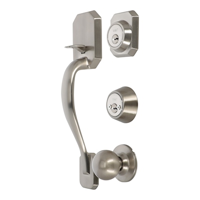 CERRADURA DE GATILLO PARA ENTRADA PRINCIPAL 31.4 X 6.5 X 5.6 CM LATÓN PLATA