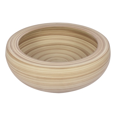 OVALÍN PARA BAÑO CAFÉ CERÁMICA REDONDO 42 X 42 X 13.5 CM VALKO
