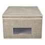 CAJA ORGANIZADORA CON VENTANA 50 X 40 X 25 CM POLIPROPILENO CAFÉ