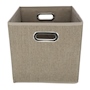 CUBO ORGANIZADOR CON ASAS 27 X 27 X 27 CM POLIPROPILENO CAFÉ