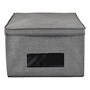 CAJA ORGANIZADORA CON VENTANA 50 X 40 X 25 CM POLIPROPILENO GRIS