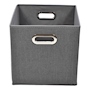 CUBO ORGANIZADOR CON ASAS 27 X 27 X 27 CM POLIPROPILENO GRIS