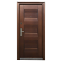 PUERTA EXTERIOR DE SEGURIDAD 14 PASADORES 96 X 213 CM DERECHA COBRIZO TIPO MADERA